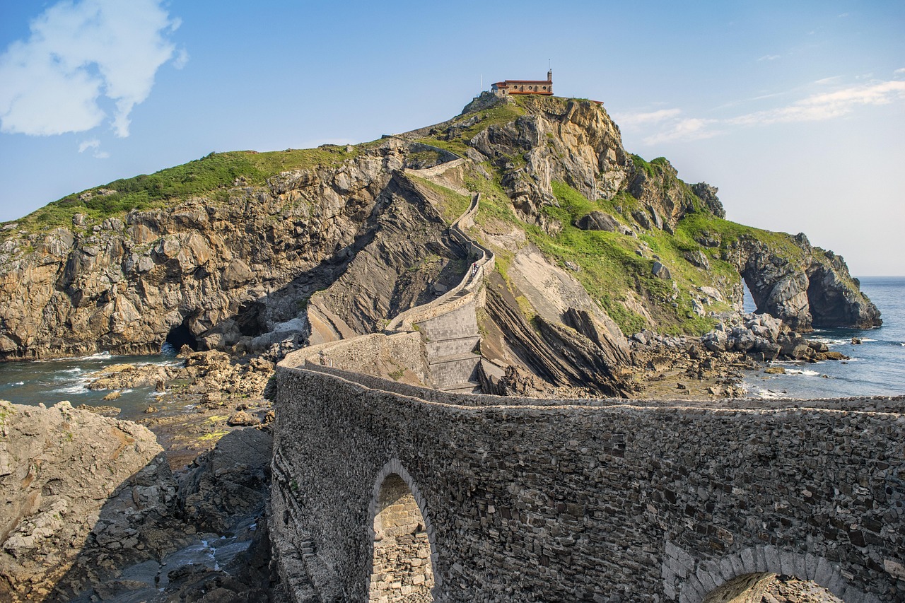 San Juan de Gaztelugatxe’s winding staircase, featured as Dragonstone’s entrance